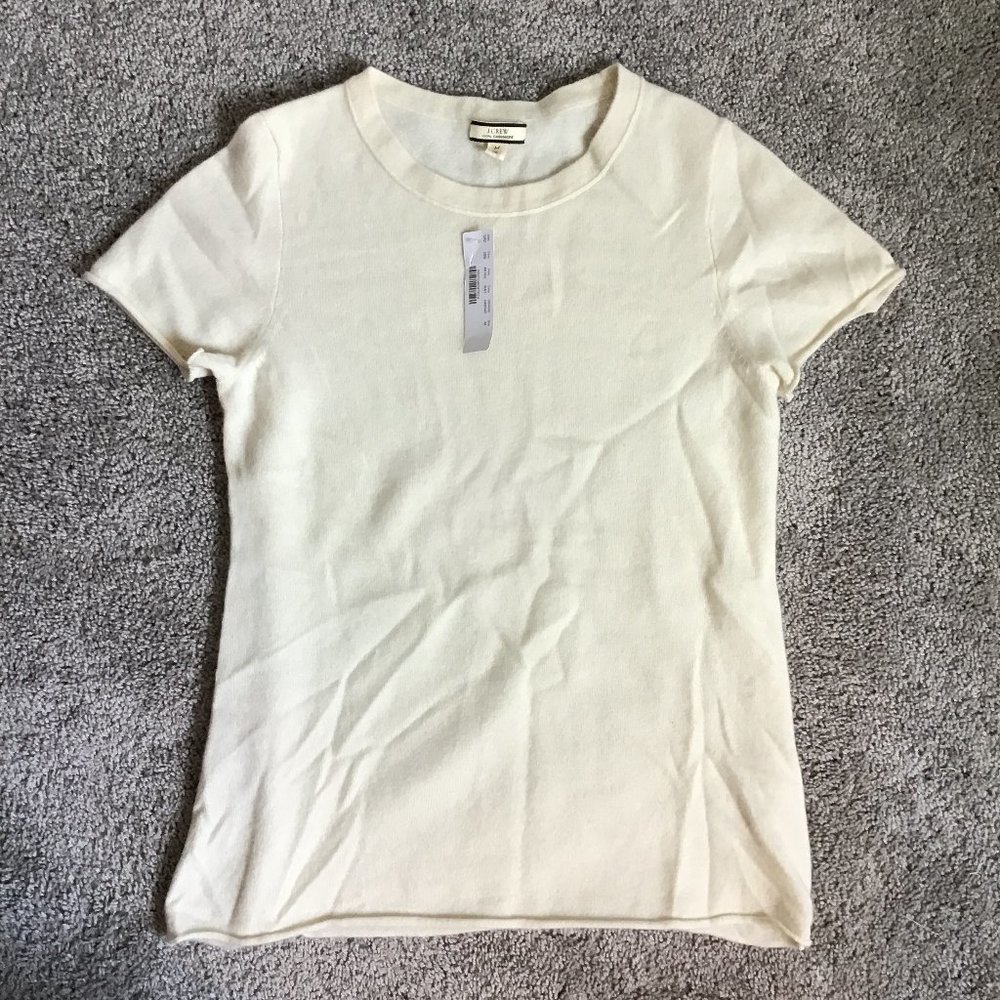 J. Crew cream cashmere sweater - new with tags